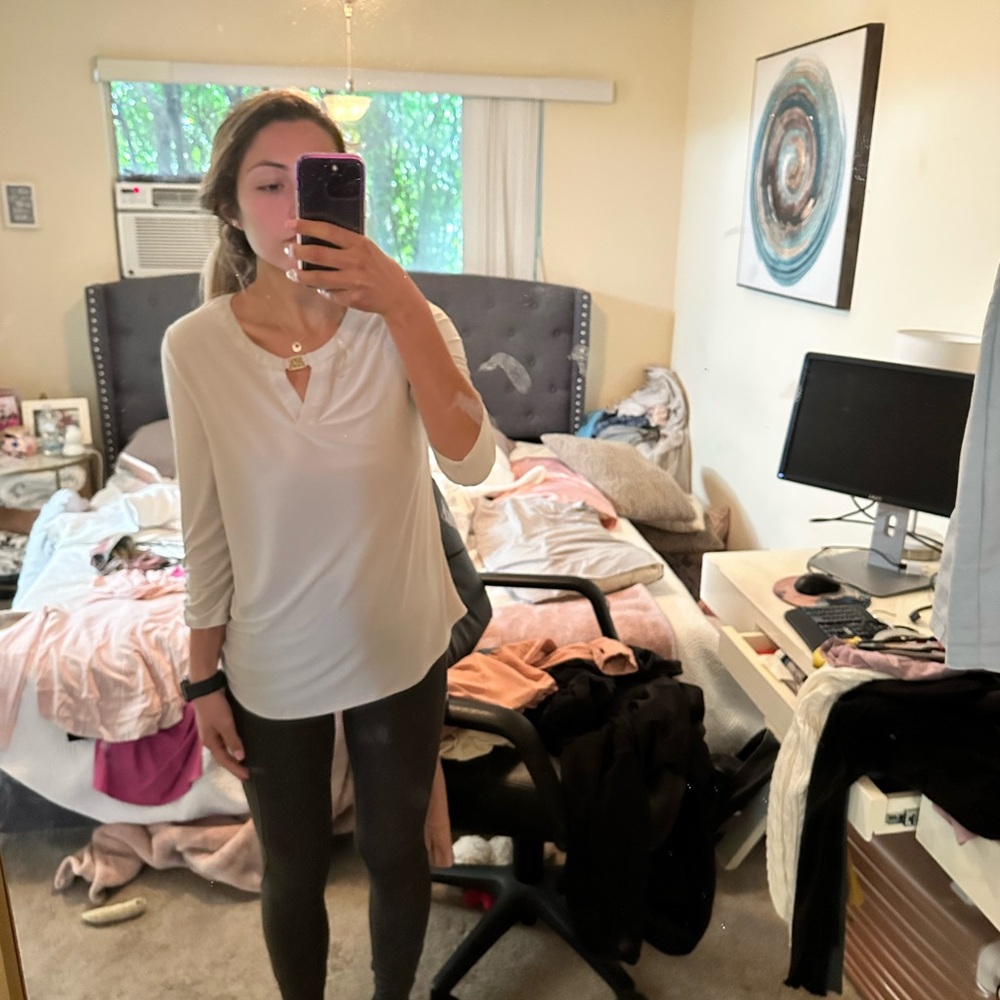 Beige Anne Klein work shirt